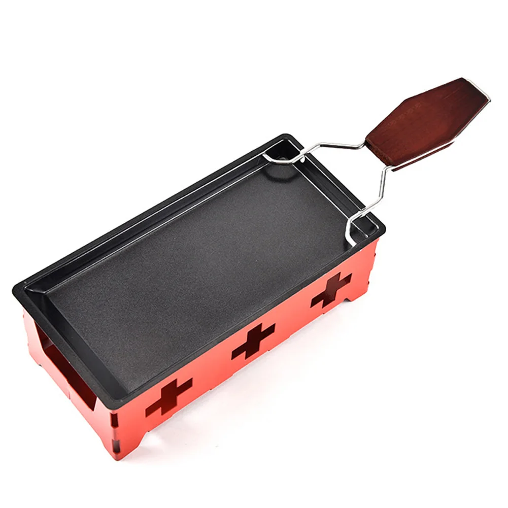 Высокая мини-плита для сыра набор инструментов для выпечки поднос для сыра духовой шкаф для дома антипригарная сковорода блюдо UEJ - Цвет: red - wood handle