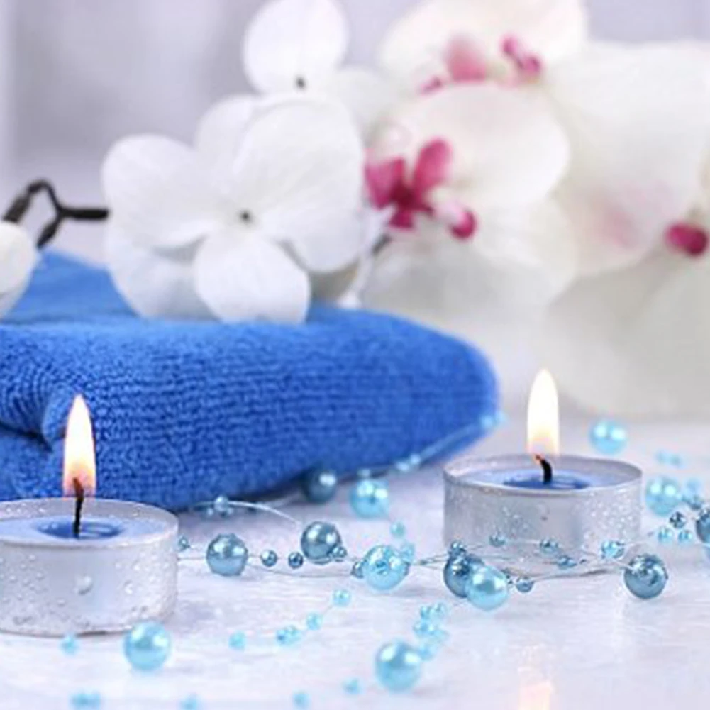 Гирлянда с бусинами 5 шт. бирюзовая синяя жемчужная гирлянда 1 3 м украшение для