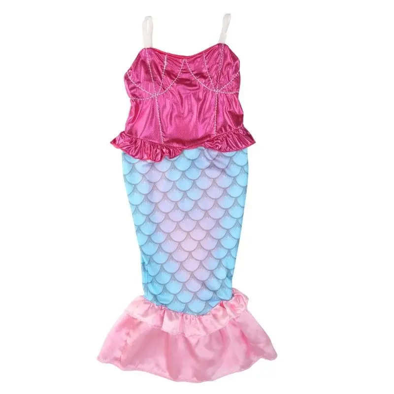 

Lovely Baby Girls Kids Clothes Summer Bikini Cottton Novelty Mermaid Tail Swimsuit Princess Cosplay Costume 4-12 Years