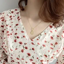 2pcs/lot 2019 Simple 925 Sterling Silver Female Avatar Necklaces Pendants Collier Femme Kolye Collares Jewelry 2pcs/lot 2019 Simple 925 Sterling Silver Female Avatar Necklaces Pendants Collier Femme Kolye Collares Jewelry