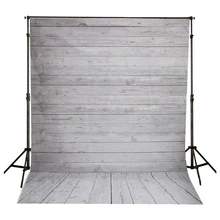 5x7ft винил фотографии фон фото Задний план, серый + белый деревянный пол