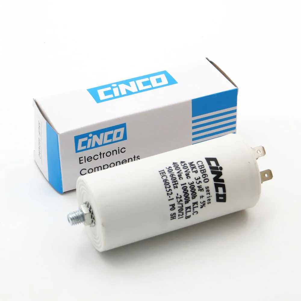 Buy 35uF 400V 450V CBB60 Motor Run Capacitors 4pins SH
