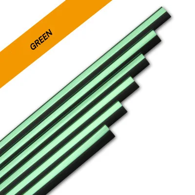 VVVIST автомобильные тюнинговые молдинги 20 см Внутренняя вентиляционная решетка переключатель обода отделка выход защита от царапин протектор автомобиля Стайлинг полосы - Цвет: Green
