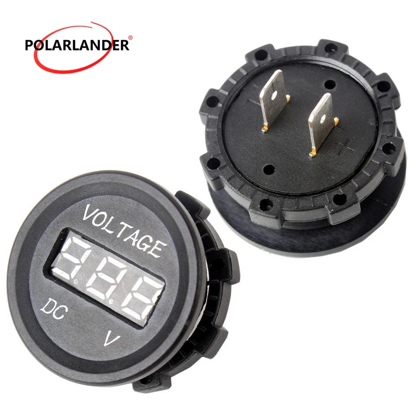 

New Car Motorcycle LED Digital Display Voltmeter Waterproof Meter 12V-24V Led Digital Auto Battery Real Time Volt Monitor