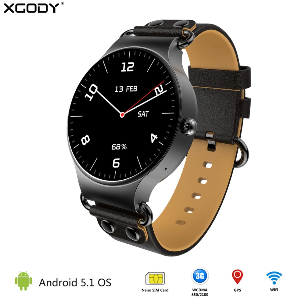 

XGODY KW98 GPS Android Smart Watch With SIM Card Heart Rate Monitor Fitness Tracker Wrist Watch Cell Phone Smartwatch Men Women