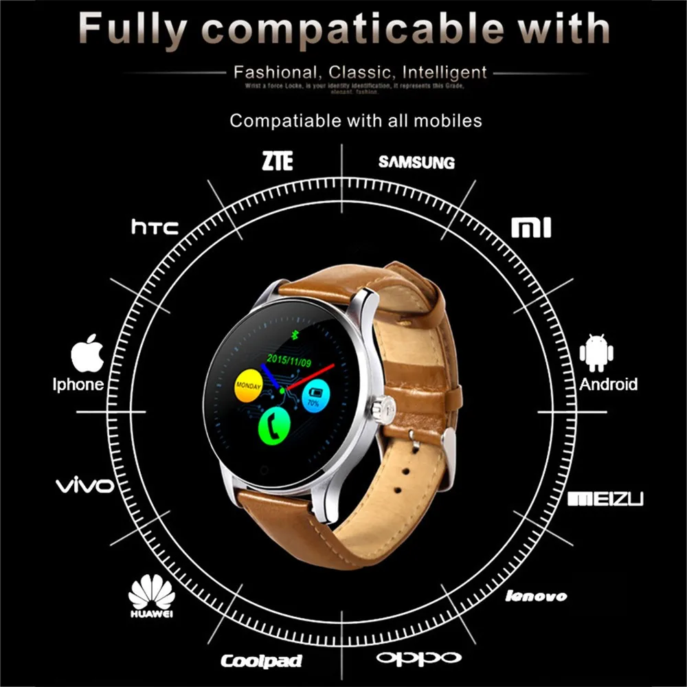 EXRIZU K88H MTK2502C Bluetooth Смарт часы монитор сердечного ритма Smartwatch браслет шагомер Здоровье Фитнес браслет для телефона