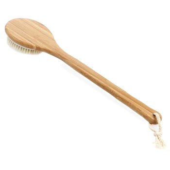 

Bath Brushes Backbrush - Bath Shower The natural bristles with long handle wood color
