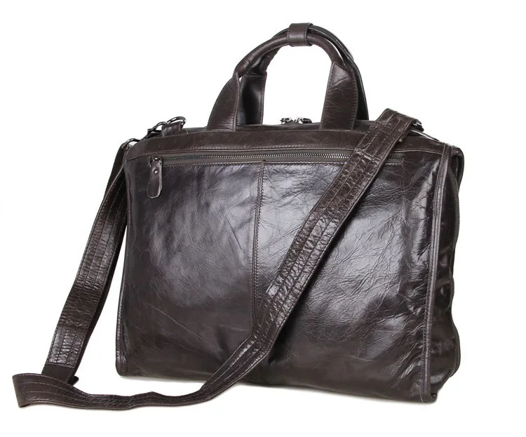 

Vintage Genuine Leather Bag Men Messenger Bags Natural Cowskin Briefcase Portfolio Male Bag 14" Laptop Travel Bag #MD-J7243
