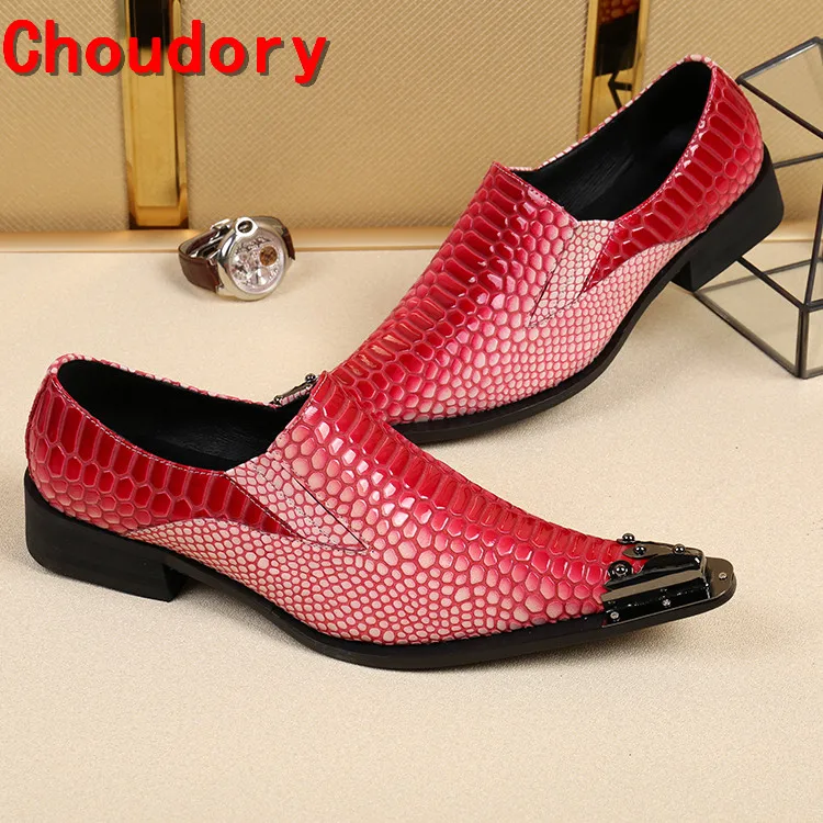 Da Outono Casamento Baile Pele De Couro As Picture Europeu Crocodilo Ferro Homens Do Finalistas Pontudos Vermelho Sapatos Genuínos Primavera Dos Vestido Mocassins Clássico A0x0Fd