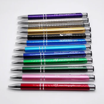 

Personalized items with company logo and website 17g metal pen custom with your own text and information FREE