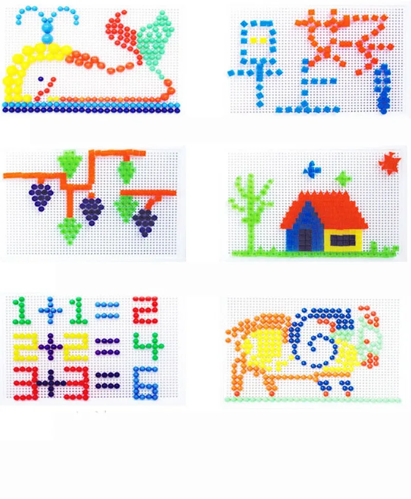 MOTOHOOD 290pcs Nail Bullet Intelligence Toys Girl Boy Assemblage Models & Building Toys For Children Kids Plastic Blocks  (10)
