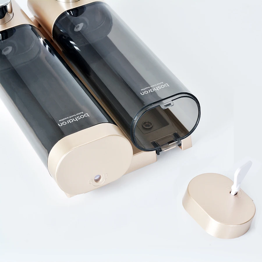 Дозатор для мыла настенный двойной насос 300 мл пластиковые аксессуары для кухни и ванной комнаты флакон для моющего средства дозаторы для шампуня