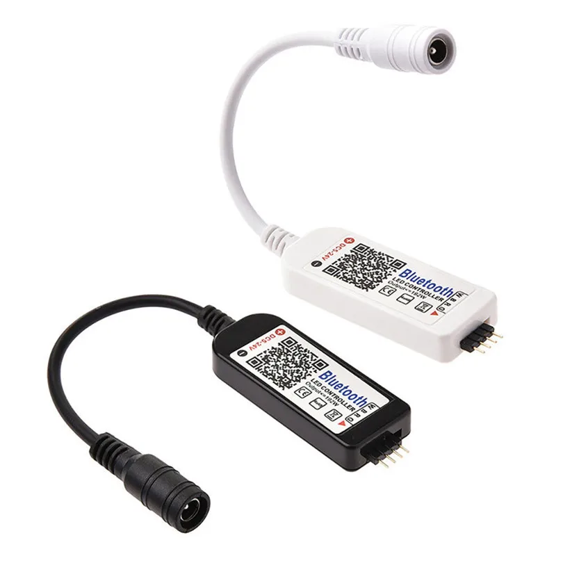 BZOOSIO мини Bluetooth/Wifi музыкальный светодиодный контроллер и пульт дистанционного DC5-24V для 5050 3528 RGB/RGBW светодиодный ленточный светильник для домашнего использования JJ20