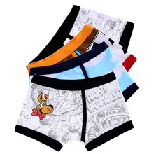 4 шт./партия, милые мягкие боксеры с рисунками для мальчиков, детское нижнее белье, детские удобные шорты, трусики, трусы
