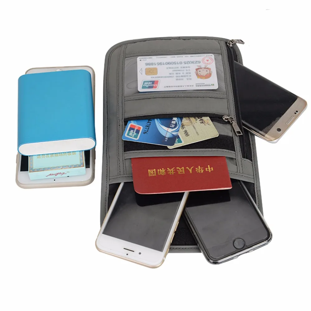 Модный новейший Дорожный Чехол RFID блокирующий кошелек на шею водостойкие карты деньги телефон Обложка для паспорта держатель высокое качество