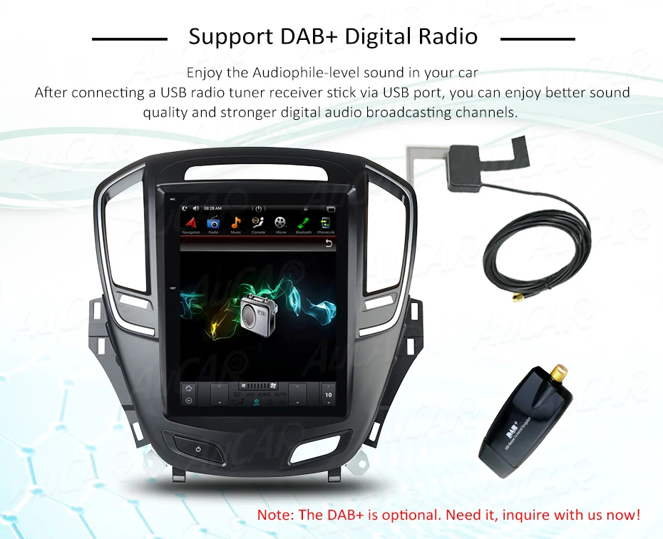 Discount Android 7.1 10.4" Tesla Style for Opel Insignia Buick Regal 2014 - Car GPS Mulltimedia Bluetooth Radio WIFI 4G Vertical Stereo 12