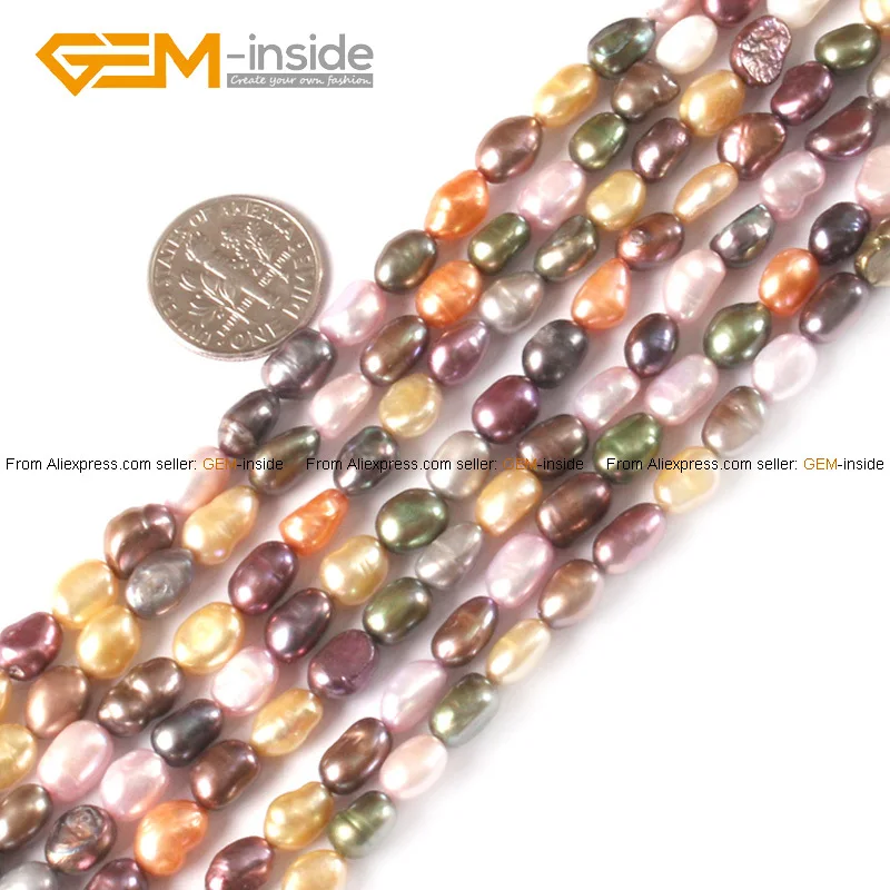 5-6mm Freeform Pearl Beads For Diy Jewelry Necklac...
