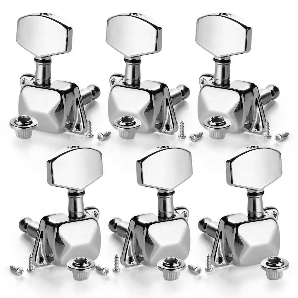 6 pcs 3L3R Semi closed Guitar Machine Heads Tuning pegs Tuning Keys Tuners Guitar Chromein