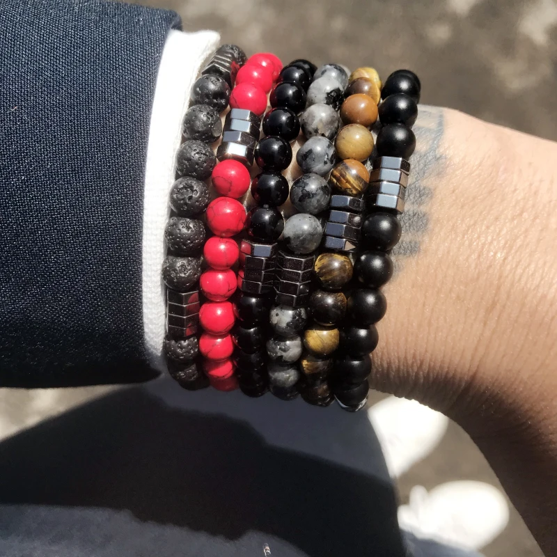 Mcllroy Charm Beaded Men Bracelet Fashion Simple Classic Natural Stone Beads Bracelets & Bangles For Women Men Jewelry pulsera