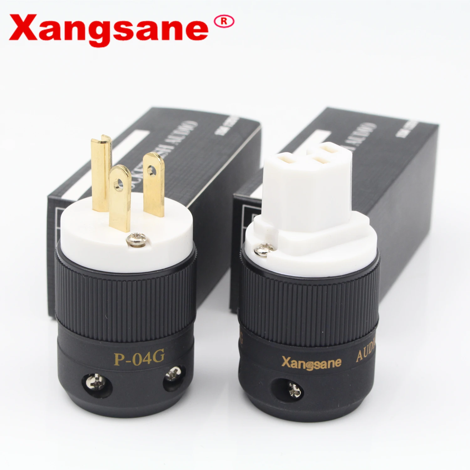 Xangsane Hi Fi 24k позолоченная штепсельная Вилка питания Версия США из красной
