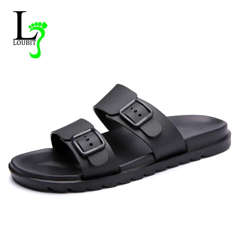 

Men Shoes Solid Flat Bath Slippers Summer Sandals Indoor Outdoor Slippers Casual Men Non Slip Breathable Shoes Slippers 40-44