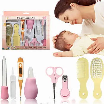 

8 Pcs Newborn Baby Nail Hair Health Care Body Thermometer Grooming Kit Set Gifts