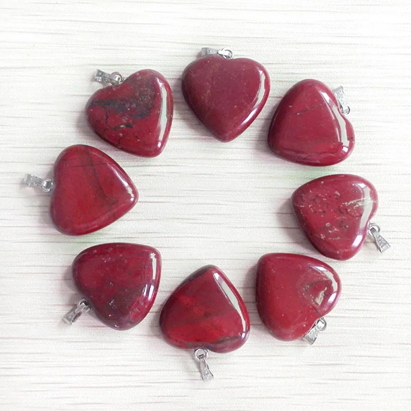 Подвеска в виде сердца из натурального радужного камня 20 мм 50 шт./лот|stone heart|stone heart