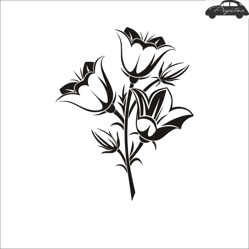 Pegatina Flower Butterfly Sticker Car Decal Posters Vinyl Wall Decals Decor Mural Sticker