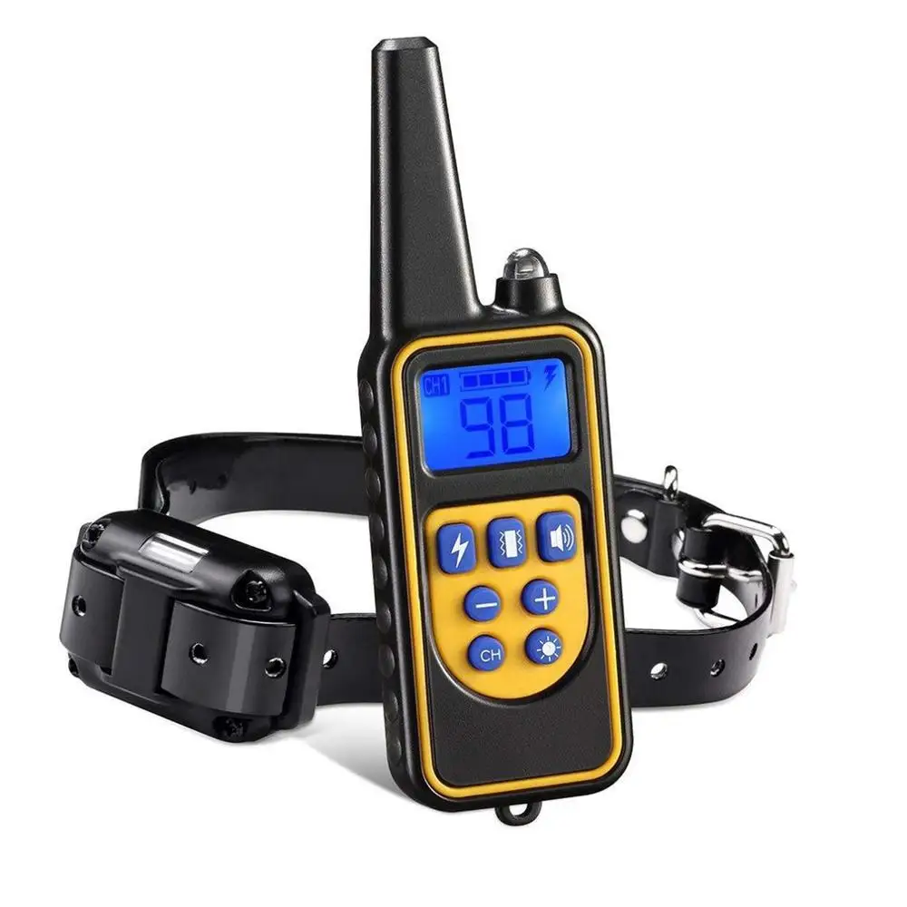 Electric Dog Training Collar Pet Remote Control Waterproof Rechargeable w/ LCD Display for All Size Shock Vibration Sound 880 | Дом и сад
