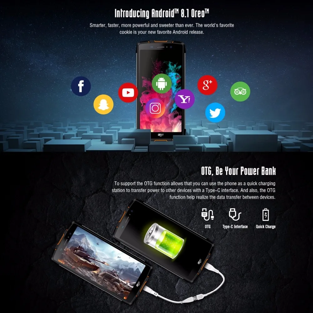HOMTOM ZOJI Z11 Mobile Phone 4GB 64GB Android 8.1 MTK6750T Octa Core IP68 Waterproof Rugged 5.99\ HOMTOM ZOJI Z11 Mobile Phone 4GB 64GB Android 8.1 MTK6750T Octa Core IP68 Waterproof Rugged 5.99\