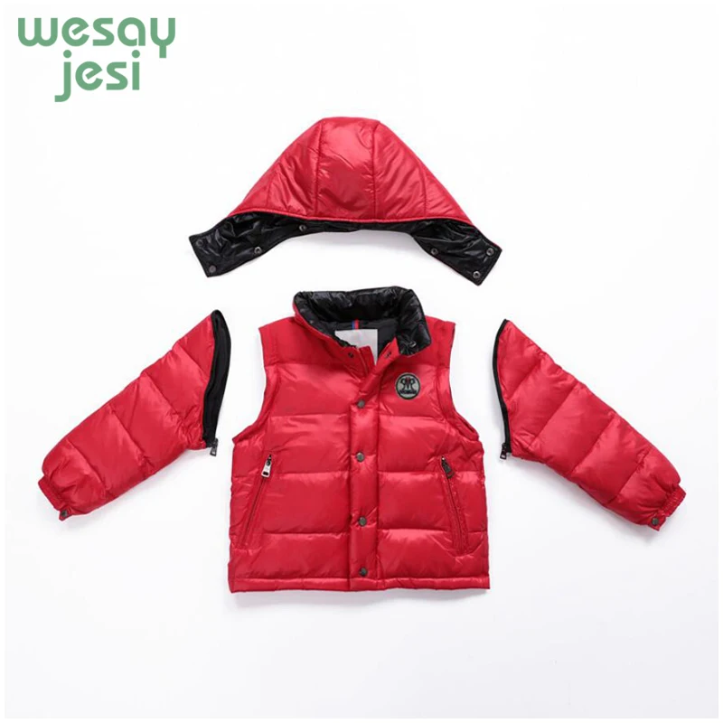 

Children Winter Jacket kids Warm hooded Clothes Girl Detachable high quality 100% duck down Coat 2018 Outerwears For Teenage