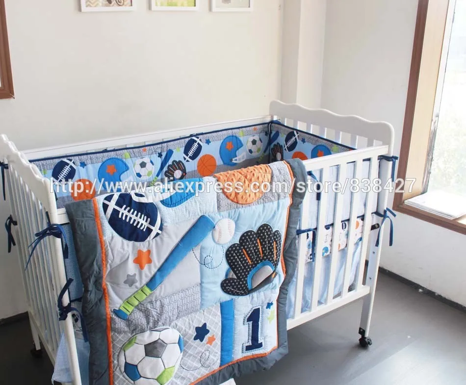 Popular Baby Boy Sports Crib Bedding Sets-Buy Cheap Baby Boy Ups Free Baby crib bedding sets Baseball Sports Baby Boy Cot Crib Bedding Set(China - Popular Baby Boy Sports Crib Bedding Sets-Buy Cheap Baby Boy