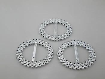 

(AB28 23mm)100pcs Double Oval Plastic Wedding Decorative Acrylic Buckle