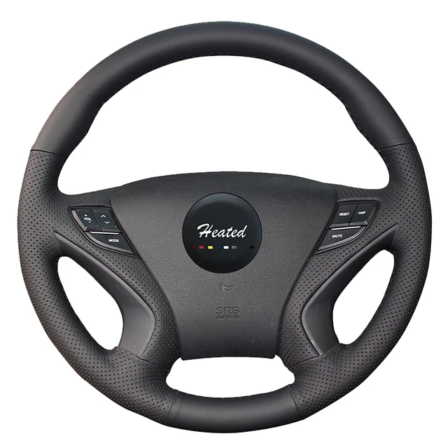 Heated Steering Wheel Cover for Hyundai sonata Hand Sewing Anti slip