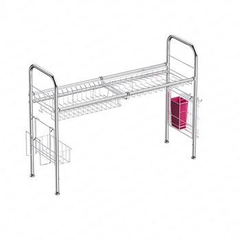 

304 stainless steel dish rack sink drain rack kitchen rack supplies storage rack pool to dry dishes dish shelf