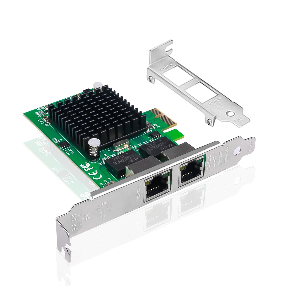 Kebidu для Intel82575 двухпортовый RJ45 порт NIC 10/100/1000 гигабитный PCI Express Pcie X1 сетевой