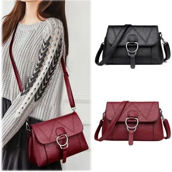 

New Women's Fashion Wild Messenger Bag Solid Color Shoulder Bag Simple Handbag Famous Brand Borsa a tracolla da donna #30