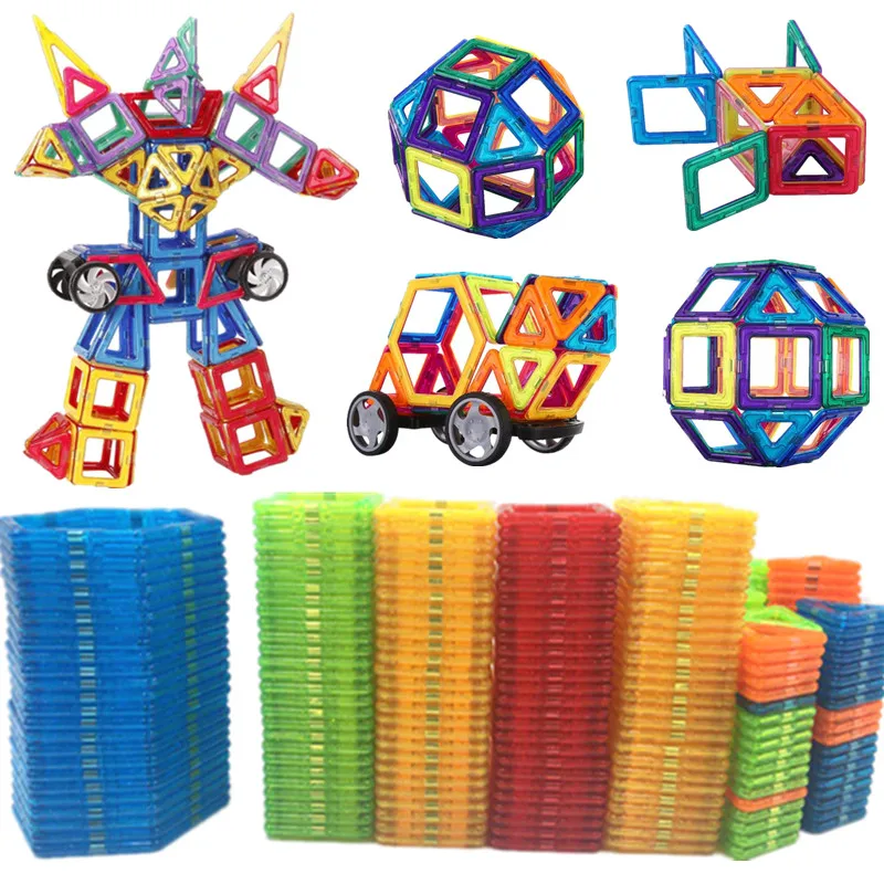 

47-129PCS Magnet Toy Building Blocks Magnetic Construction Sets Designer Kids education toddler Toys for children Christmas Gift