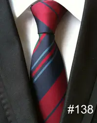 Для мужчин классический узкий галстук тканый полосатые галстуки