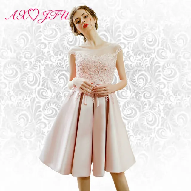 AXJFU principessa Elegante rosa vestito da sera di stile Francese ...