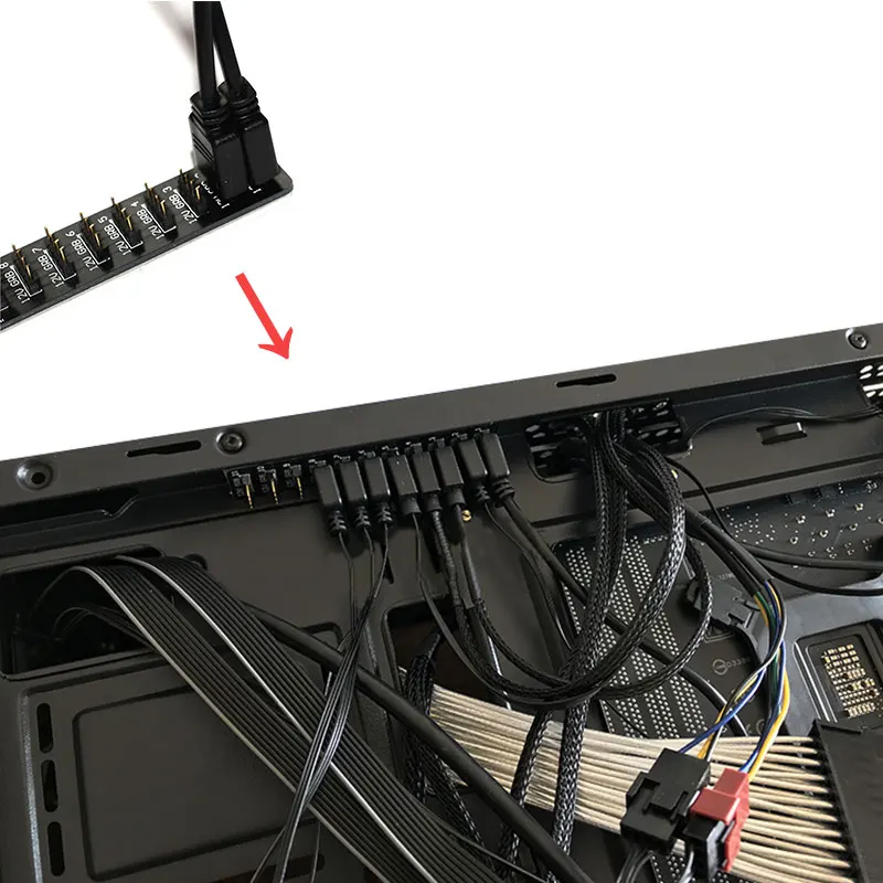 

Computer Cables AURA Motherboard Synchronous 12V 10/4-pin RGB interface hub LED/Fan External Connectors