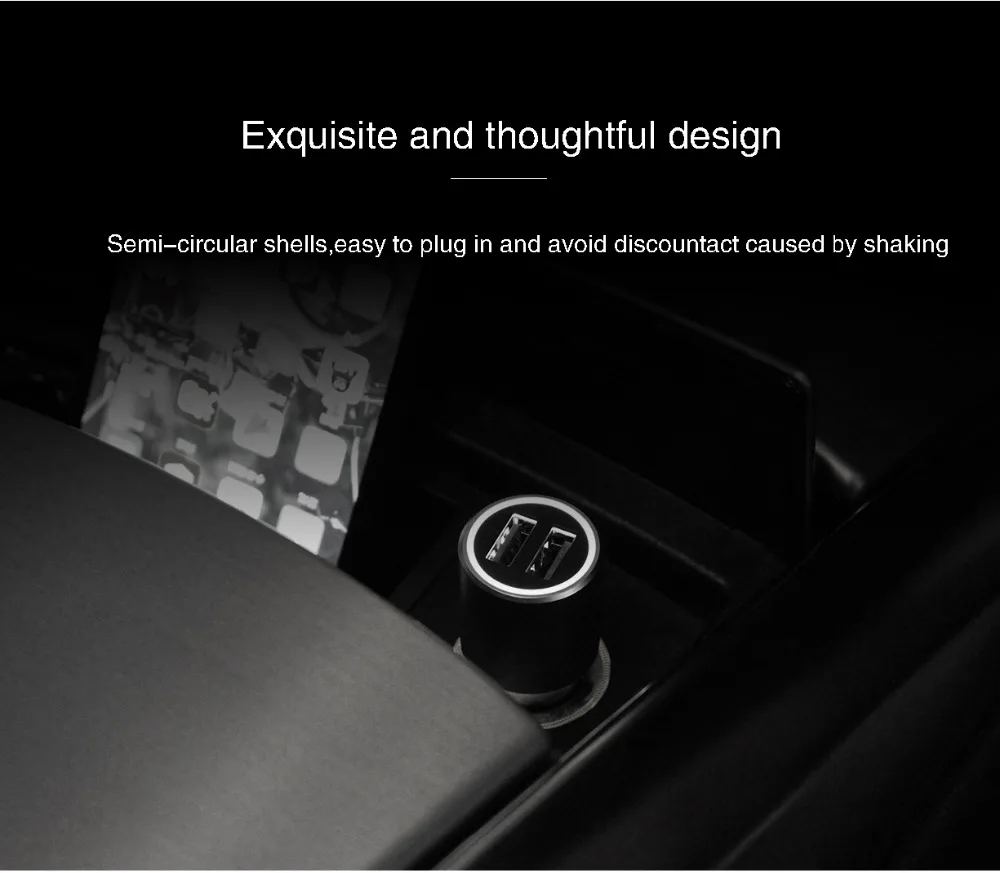 Original Xiaomi Car Charger Extended Accessory Extension Cord Cable Qc3