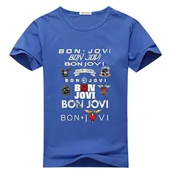 Для мужчин Хлопковые футболка с Bon Jovi2018 модные футболки