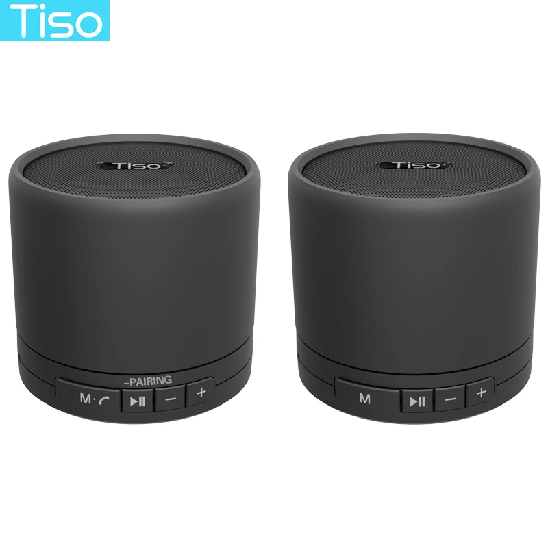 Tiso 10 Вт TWS true беспроводной 3D стерео Bluetooth V4.2 колонки с супербасами металлическая миниатюрная переносная Колонка TF карта AUX с м