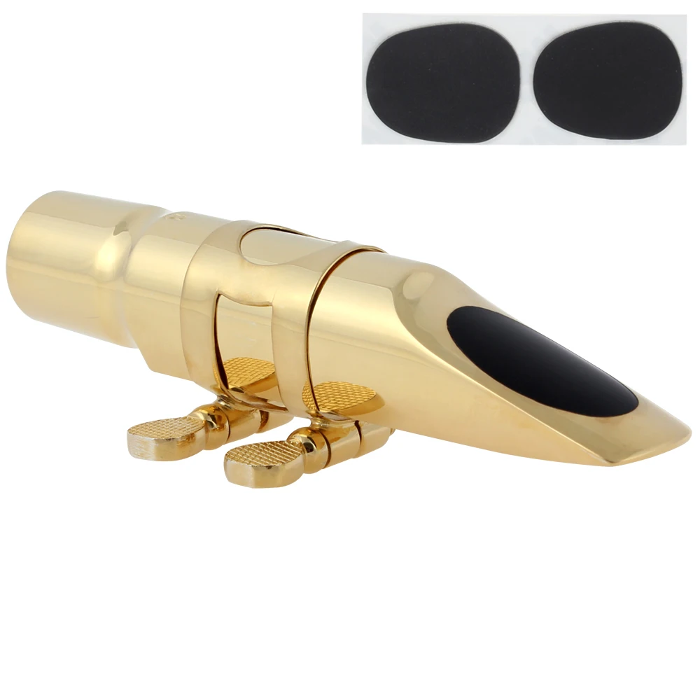 Professional Gold Plated Metal Tenor Saxophone Mouthpiece 8 for Jazz