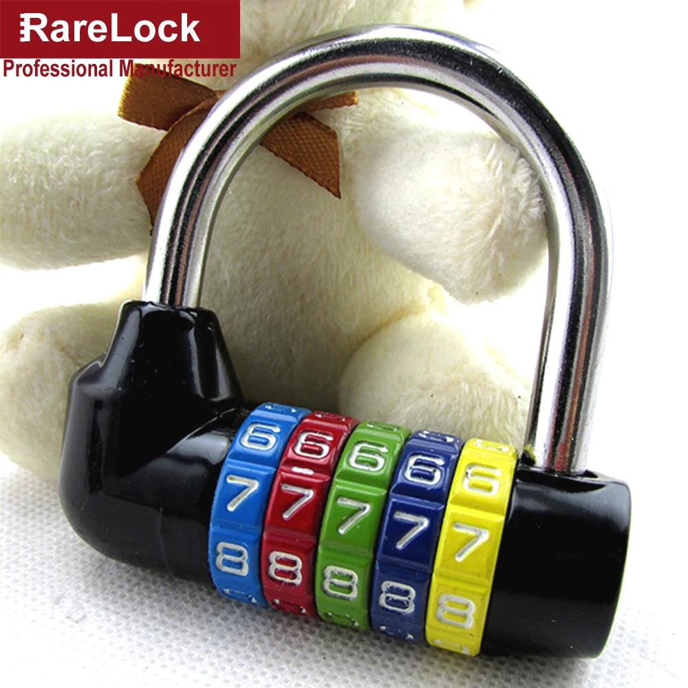 bicicleta Gym Locker, 5 Letters Code Lock, vermelho