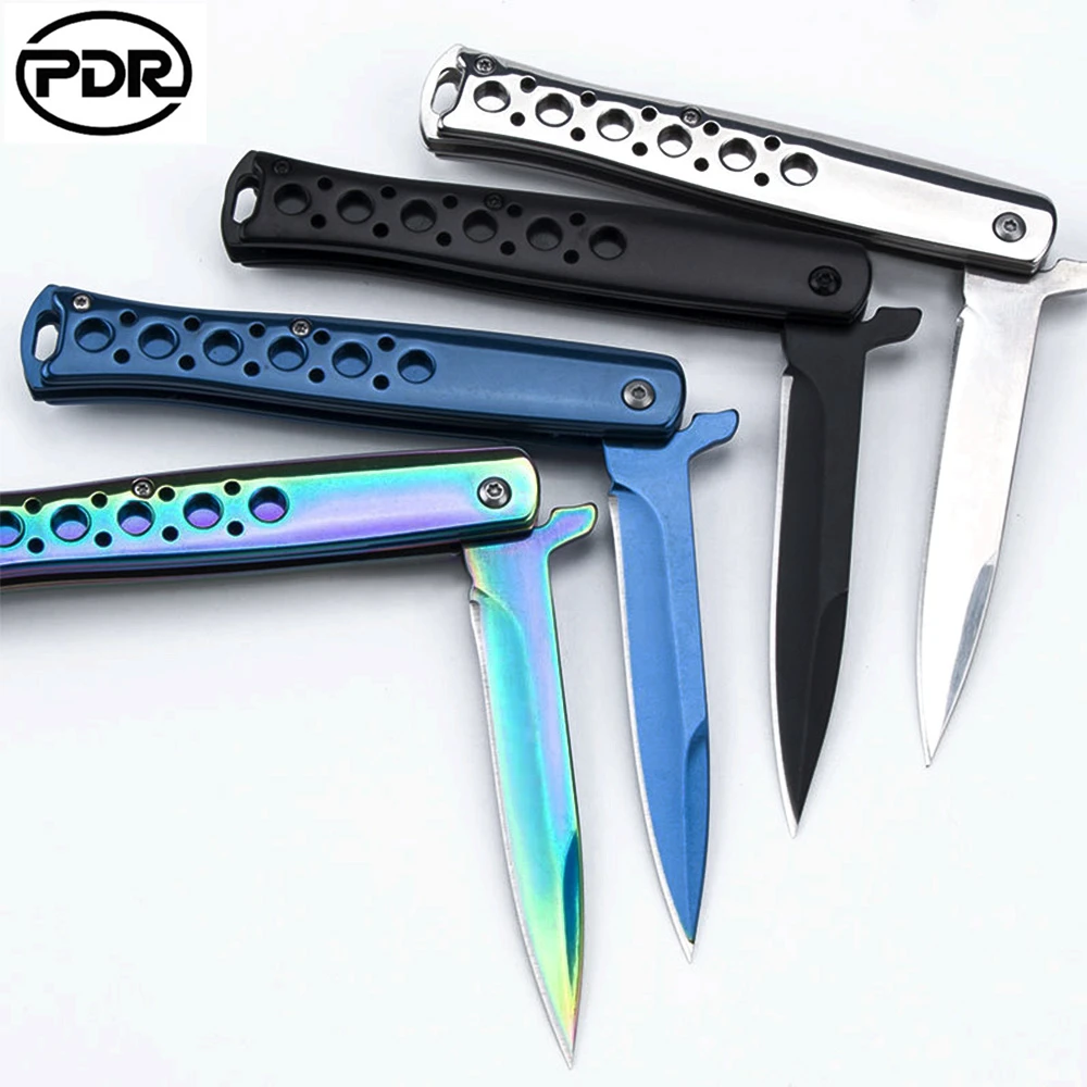 

PDR Tool Stainless Steel folding Knife Hunting Knife Hand Tools for Camping Outdoor Survival Tool Multicolor