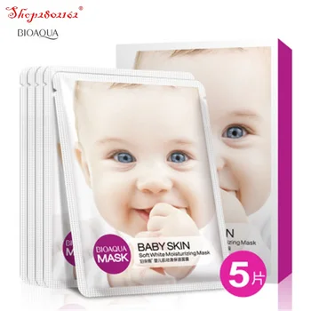 

2018 BIOAQUA Baby Muscle Moisturizing Invisible Moisturizing Mask Refreshing Nourishing Hydration 5pcs /Box