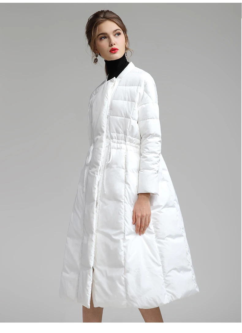Зимний и осенний теплый пуховик, длинное женское пальто, 90% белый утиный пух, женский пуховик размера плюс, парка, верхняя одежда