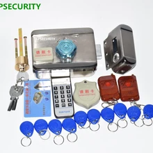 12 В постоянного тока 20 тегов 1 2 4 Пульт дистанционного управления электронный ключ замок с блокировкой на болтах RFID Электрический дверной замок бесшумный замок Комплект не водонепроницаемый